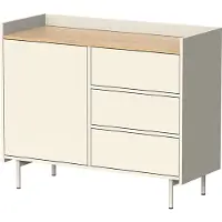 Vicco Kommode Velina Creme 100 x 82 cm mit 3 Schubladen und 1 Tür, Model 56425