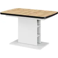 Vicco Esstisch Fenaro Goldkraft Eiche/Weiß 120 x 80 cm mit offenen Fächern, Model 56478
