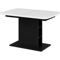 Vicco Esstisch Fenaro Weiß/Schwarz 120 x 80 cm mit offenen Fächern, Model 56485