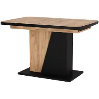 Vicco Esstisch Fenaro Schwarz/Eiche 120 x 80 cm ausziehbar, Model 56577