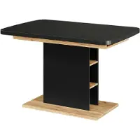 Vicco Esstisch Fenaro Schwarz/Goldkraft Eiche 120 x 80 cm mit offenen Fächern, Model 56479