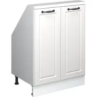 Vicco Dachschrägenschrank Rion, mit 2 Türen, Weiß Landhaus/Weiß/Weiß