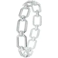 JOOP! Armband JOOP "2038943", silber (silberfarben, kristallweiß, kristallweiß), Armbänder, Damen, 19cm, Silber 925 (Sterlingsilber), Armband, mit Zirkonia (synth.)