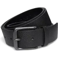 Calvin Klein Ledergürtel "CASUAL PIN BUCKLE 35MM", Herren, Gr. 110, schwarz, matte gunmetal, Rindsleder, unifarben, Gürtel Ledergürtel, Größenverstellbar