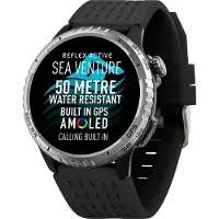 Reflex Active SEA VENTURE 400 R 50m Schwimmfeste AMOLED GPS Smartwatch mit Schwarzem Armband Schwarz Unisize