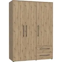 Die Möbelfundgrube Kleiderschrank Artisan Eiche - 144 cm - MOKKARIS