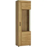 Die Möbelfundgrube Vitrine mit Glastür Grandson Eiche Breite 58 cm - CORTINA