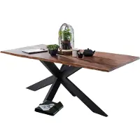 Massivart Esstisch Baumkantentisch 200 cm Akazie massiv lackiert - TIMY