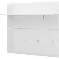 Die Möbelfundgrube Wandgarderobe Paneel weiß hochglanz 96 cm - MERANO