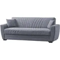 Die Möbelfundgrube Einzelsofa grau Schlaffunktion ausziehbar 3-Sitzer 231 cm - ACUN