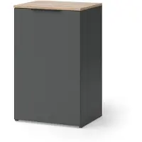 Vicco Kommode Wido, 50 x 80 cm mit Regal, Anthrazit/Sonoma