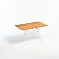 Weishäupl Classic Tisch Teak/Band-und Rundstahl verzinkt pulverbeschichtet eckig