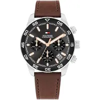 Tommy Hilfiger Herrenuhr Chronograph Datumsfenster Sportlich-Elegant TH85 1792213