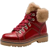 Tamaris Schnürstiefel Rot in Gr. 40