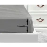 Lovely Home Hellgraues Fitted Bottom Sheet - Lovely Home 140 x 190 cm