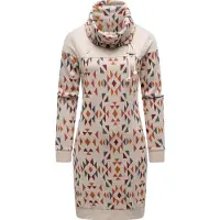 Ragwear Sweatkleid "Chlloe Aztec YOUMODO" Ohne Taschen stylisches Langarm Minikleid mit Aztec-Muster