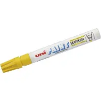 Uni-Ball PX-20 Gelber Permanentmarker - 12 Stück, 2,8 mm