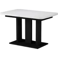 Vicco Esstisch Fenaro Weiß/Schwarz 120 x 80 cm 2 Teile, Model 56593