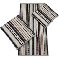 Ross Handtücher Multicolor-Streifen Duschtuch 70x140 cm | anthrazit - grau;beige