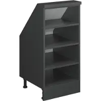 Vicco Dachschrägenschrank Rion Anthrazit 40 x 81.6 cm mit 4 Fächern, Model 57350