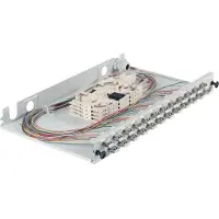 EFB Elektronik LWL-Patchpanel Spleisbox,19, 24xLC-Duplex, 50/125um, OM5, ausziehbar, Pigtails abgesetzt