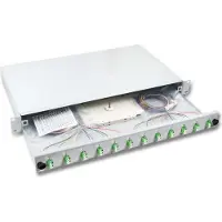 EFB Elektronik Spleissbox ausziehbar LC, 48 Pigtails / 24 Kupplungen, OM5