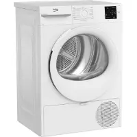 Beko BMTR38W, Freistehend, Frontlader, Wärmepumpe, Weiß, Drehregler, Berührung, Weiß