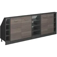 Vicco Dachschrägenschrank-Set Rion, Edelgrau/Anthrazit/Anthrazit, 5er Set