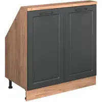 Vicco Dachschrägenschrank Rion Anthrazit Landhaus mit 2 Türen, Model 56157