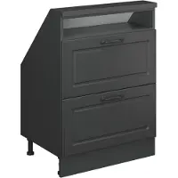Vicco Dachschrägenschrank Rion, mit 2 Schubladen, Anthrazit Landhaus/Anthrazit/Anthrazit