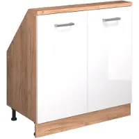 Vicco Dachschrägenschrank Rion Weiß Hochglanz mit 2 Türen, Model 56167