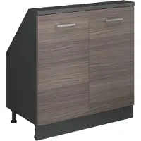 Vicco Dachschrägenschrank Rion Edelgrau mit 2 Türen, Model 56147