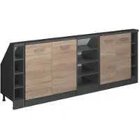 Vicco Dachschrägenschrank-Set Rion, 5er Set, Sonoma/Anthrazit/Anthrazit