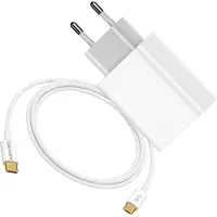 Avizar Mayaxess, 20W Netzteil + 1m USB-C Kabel für Galaxy S25 Edge, Weiß