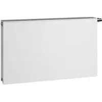 Kermi Flachheizkörper therm-x2 Line-V Typ 22, HxLxT: 605x905x102 mm, Farbe: Weiß RAL 9016 seidenglanz, Ventilposition: links, 10 bar, Abdeckung: mit, Wärmeleistung 75/65-20: 1402 Watt, Bohrkonsole