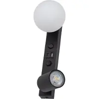TK Lighting Wandlampe Vox , dimmbar, schwarz, für Wohn- / Esszimmer, Glas, Wandleuchte, Wandlampe Innen