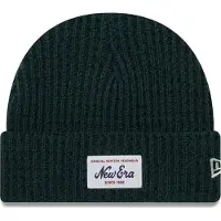 New Era Strick Wintermütze Beanie - Short Waffle Dunkelgrün