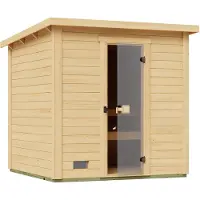 Weka Saunahaus Kaapi 3 mit Ofenschutz x B x T x H x 224 x 226 x 213