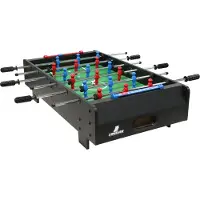 Cougar Tischkicker Mini 3ft | Kickertisch in Schwarz - Stabile Durchgehende Stangen | Fußballtisch inkl. 2 Bälle & Punktezähler | Indoor Tischfußball für Kinder & Erwachsene | Maße 94 x 50,5 x 24 cm