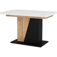 Vicco Esstisch Fenaro Weiß/Goldkraft Eiche 120 x 80 cm ausziehbar, Model 56583