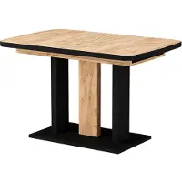 Vicco Esstisch Fenaro Schwarz/Eiche 120 x 80 cm 2 Teile, Model 56586
