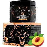 Vitastrong Pre-Workout - Pfirsich, 300 g, Energie & Fokus in 15 Minuten g Pulver