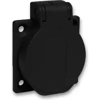 Schneider Electric PKS51N Schukosteckdose, schwarz, 2p+E, 10/16A, 250 V, für DE, IP54, 50x50mm - 40 Stück