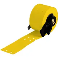 Brady M6-12-109-YL, BradyTags - Anhänger, Polyethylen, Gelb matt, 19.05 x 76.20 mm, 4 Löcher, nich