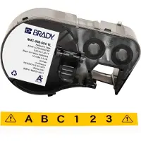 Brady M4C-500-584-YL, reflektierendes Vinylband, Schwarz auf Gelb, 12.70 mm x 6.10 m, permanent, E
