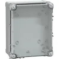 Schneider Electric NSYTBS241910HT PanelSeT TBS - ABS-Gehäuse mit durchs. Abdeckung H20, H241xB194xT107mm, Schutzart IP66, IK07, RAL 7037