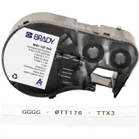 Brady M4C-187-342, Permasleeve, wärmeschrumpfendes Polyolefin, Schwarz auf Weiss, 8.50 mm x 2.13 m