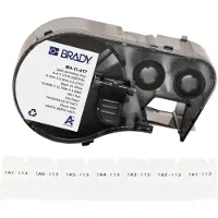 Brady M4-11-427, selbstlaminierendes Vinyl, Weiss/Transparent, 12.70 x 9.53(19.05) mm, permanent, f
