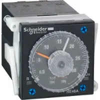 Schneider Electric RE48ACV12MW Zeitrelais Taktgeber/Blinker, 0,02 s-300 h, 2 W, 24-240VAC/DC, Format 48x48