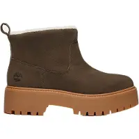 Timberland für Damen. TB0A283GW011 Stone Street grüne Lederstiefeletten (38 W), 3 bis 5 cm, Keine, Lässig